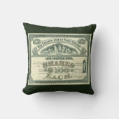 ヴィンテージ 資本 株式 証明書 ビジネス ファイナンス クッション (正面)