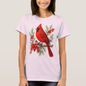 ヴィンテージ 赤いカルガモ | クラシックな冬の鳥 Tシャツ (正面)