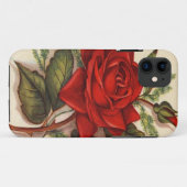 ヴィンテージ、赤いバラのiPhone 5のやっとそこに場合 Case-Mate iPhoneケース (裏面(横))