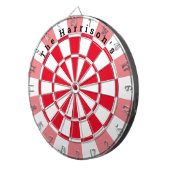ヴィンテージ 赤と白 ダーツボード (正面右)