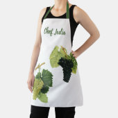 ヴィンテージ 赤と白 ワイン ブドウのつる、果物 エプロン (インサイチュ)