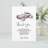 ヴィンテージ，車，レースカーサンキューカード サンキューカード (スタンド正面)