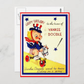 ヴィンテージ 軍事 子供の誕生日 ポストカード (正面/裏面)