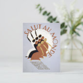 ヴィンテージ 連邦劇場計画 サリュ・オ・モンド WPA ポストカード (スタンド正面)