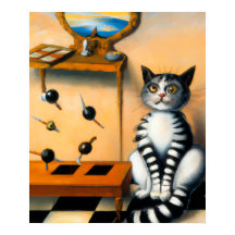 ヴィンテージ 遊び心あふれる猫アート | 遊び心のある猫好き