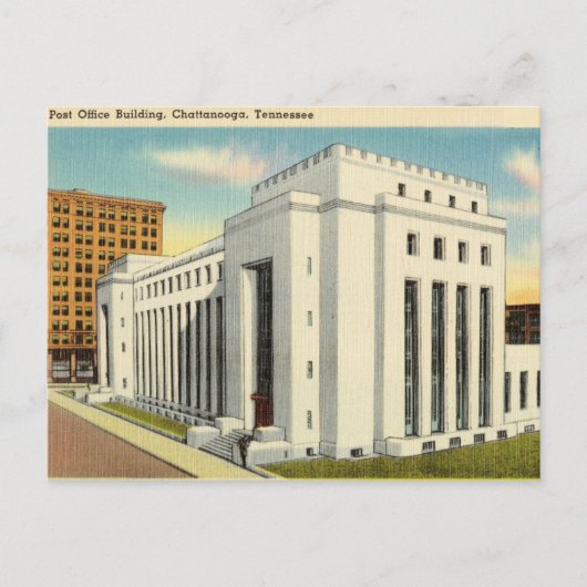 ヴィンテージ、郵便局、チャタヌーガ、テネシー州 ポストカード (正面)