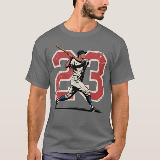 ヴィンテージ 野球選手 ナンバー23 グラフィック(UpRGB)(n Tシャツ (正面)