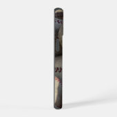 ヴィンテージ 野球 クローズアップ iPhone 15ケース (右側面)