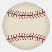 ヴィンテージ 野球 スポーツ ステッカー ラウンドシール (正面)