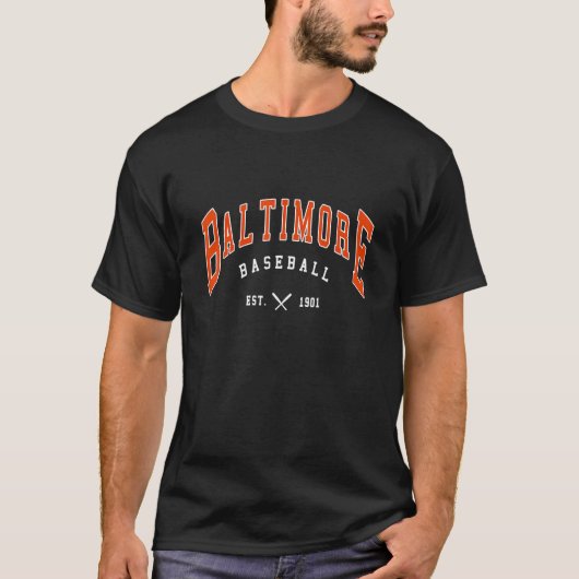 ヴィンテージ 野球 ボルチモア メリーランド Tシャツ (正面)