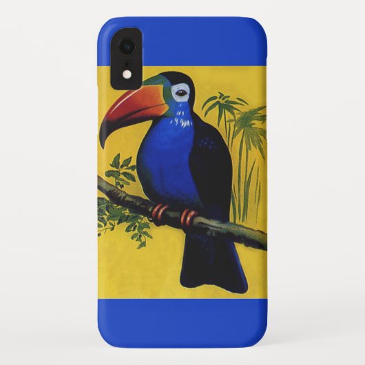 ヴィンテージ 野生動物 鳥 樹上の熱帯のオオハシ Case-Mate iPhoneケース (裏面)