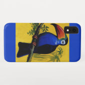 ヴィンテージ 野生動物 鳥 樹上の熱帯のオオハシ Case-Mate iPhoneケース (裏面(横))