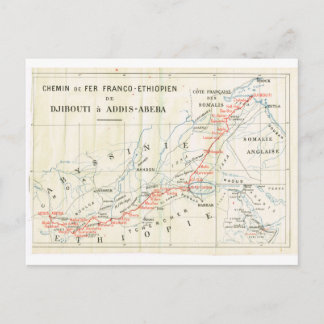 ヴィンテージ、鉄道？フランコ_エチオピア ポストカード