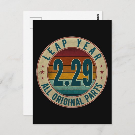ヴィンテージ 閏年 2月29日 全てオリジナルパーツ ポストカード (正面/裏面)