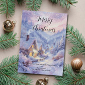 ヴィンテージ 雪の村 ホリデー クリスマスカード