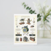 ヴィンテージ「電気」教育科学 ポストカード (スタンド正面)