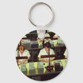 ヴィンテージ、電話の組立ライン・ワーカー キーホルダー (裏面)