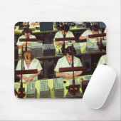 ヴィンテージ、電話の組立ライン・ワーカー マウスパッド (マウス)