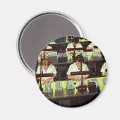 ヴィンテージ、電話の組立ライン・ワーカー マグネット (正面/裏面)