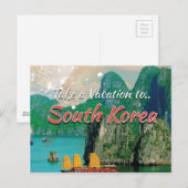 ヴィンテージ 韓国 旅行ポスター ポストカード (正面/裏面)