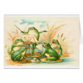 ヴィンテージ-音楽を作っているカエル (正面横)