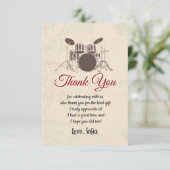 ヴィンテージ，音楽，ドラムセット，サンキューカード サンキューカード (スタンド正面)