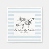 ヴィンテージ、飛行機、飛行機カクテル紙ナプキンス スタンダードカクテルナプキン (正面)