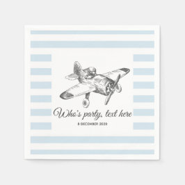 ヴィンテージ、飛行機、飛行機カクテル紙ナプキンス スタンダードカクテルナプキン