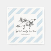 ヴィンテージ、飛行機、飛行機カクテル紙ナプキンス