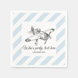 ヴィンテージ、飛行機、飛行機カクテル紙ナプキンス スタンダードカクテルナプキン