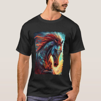 ヴィンテージ 馬 乗馬 愛好家 馬 ママ パパ ペット メンズ Tシャツ