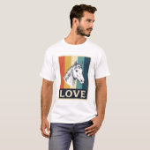 ヴィンテージ 馬 愛 レトロ 彫刻 Tシャツ デザイン (正面フル)