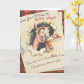 ヴィンテージ「馬」誕生日 カード (黄色い花)