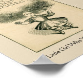 ヴィンテージ – 髪の毛を払わない女の子。 ポスター (角)