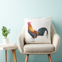 ヴィンテージ、鮮やかな色の素朴な農園の雄鶏