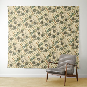 ヴィンテージ　鳥の卵の巣のアート絵画　自然史 タペストリー