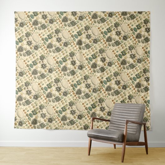 ヴィンテージ 鳥の卵の巣のアート絵画 自然史 タペストリー (インサイチュ(横))