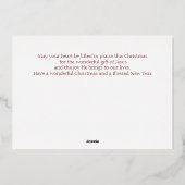 ヴィンテージ（鳥）ショウジョウコウカンチョウカスタムクリスマスホリデーカード 箔シーズンカード (裏面)