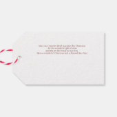 ヴィンテージ（鳥）ショウジョウコウカンチョウカスタムクリスマス ギフトタグ (裏面横)