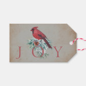 ヴィンテージ（鳥）ショウジョウコウカンチョウカスタムクリスマス ギフトタグ (正面(横))