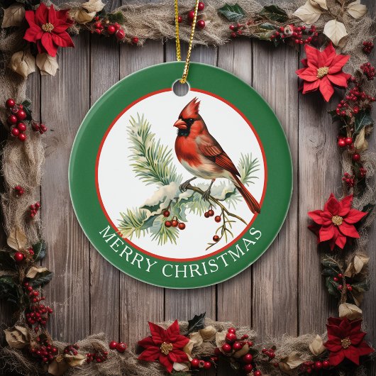 ヴィンテージ（鳥）ショウジョウコウカンチョウバードジョイ・トゥ・ザ・ワールド セラミックオーナメント