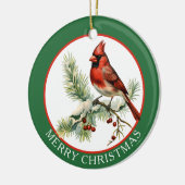 ヴィンテージ（鳥）ショウジョウコウカンチョウバードジョイ・トゥ・ザ・ワールド セラミックオーナメント (左)