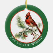 ヴィンテージ（鳥）ショウジョウコウカンチョウバードジョイ・トゥ・ザ・ワールド セラミックオーナメント (裏面)