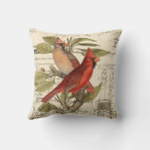ヴィンテージ（鳥）ショウジョウコウカンチョウブランチフランスのデコール装飾用クッション クッション (裏面)