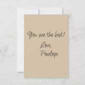 ヴィンテージ(鳥)ショウジョウコウカンチョウレッドバードオンザブランチ サンキューカード (裏面)