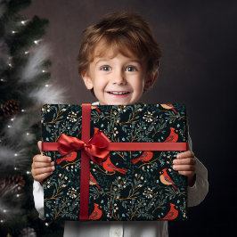 ヴィンテージ(鳥)ショウジョウコウカンチョウ包装紙 ラッピングペーパー