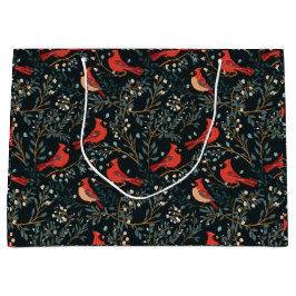 ヴィンテージ(鳥)ショウジョウコウカンチョウ抱き枕 ラージペーパーバッグ