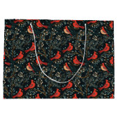 ヴィンテージ(鳥)ショウジョウコウカンチョウ抱き枕 ラージペーパーバッグ (裏面)