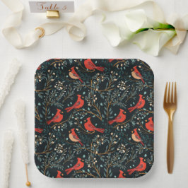 ヴィンテージ(鳥)ショウジョウコウカンチョウ紙プレート ペーパープレート