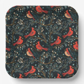 ヴィンテージ（鳥）ショウジョウコウカンチョウ紙プレート ペーパープレート (正面)